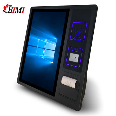 Bimi 21.5 inch Touch Screen Self Service Kiosk 4G RAM Card Reader 80mm Thermische ontvangstprinter