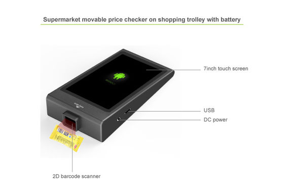 Bimi Supermarkt winkelwagentje met ingebouwde 1D / 2D scanner en 7 inch display
