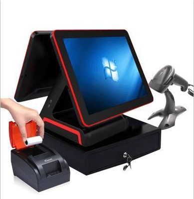 POS-terminal met 58 mm printer 128 mm * 64 mm display en 3 biljetten 5 munten kassa