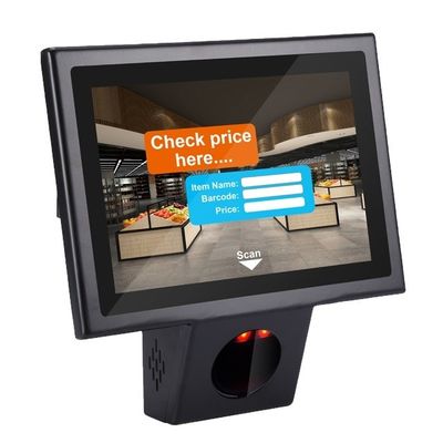 Supermarktwinkel 10.1 inch Touch Screen Checker met ingebouwde barcode scanner en 16G SSD