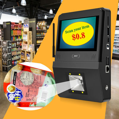Supermarkt 2D barcode scanner POS-systeem met 5 inch Android display en SDK functie