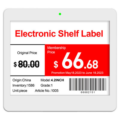 Supermarkt Elektronische plank Tag Drie kleuren Eink E-papier Display Gratis SDK inbegrepen