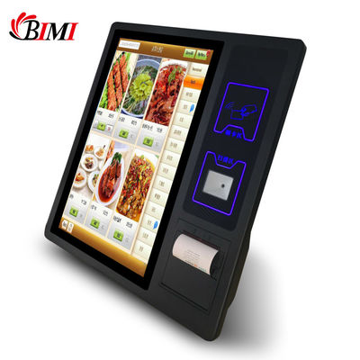 Bimi 21.5 inch Touch Screen Self Service Kiosk 4G RAM Card Reader 80mm Thermische ontvangstprinter