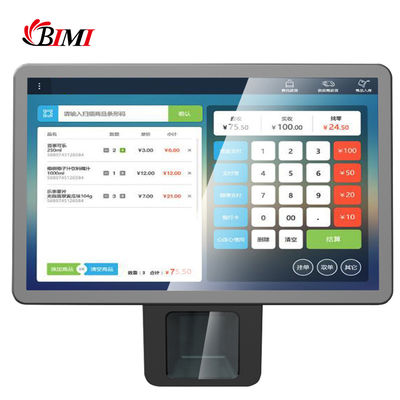 Capacitive Touch Android POS met ingebouwde laser scanner voor supermarkt kassa