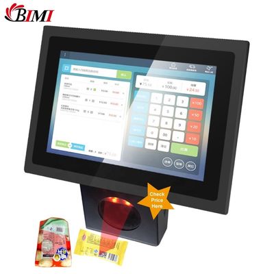 10.1 inch Touch Screen POS Android/Windows Design Checker voor Supermarktwinkel Grijz