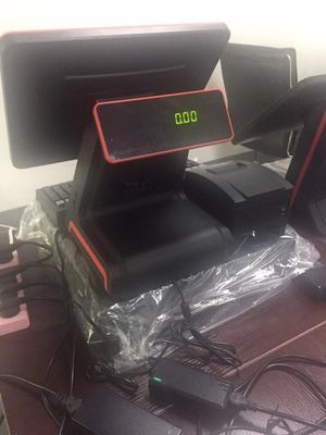 B2B-transacties met een 15 inch POS-systeem met dubbel aanraakscherm en display