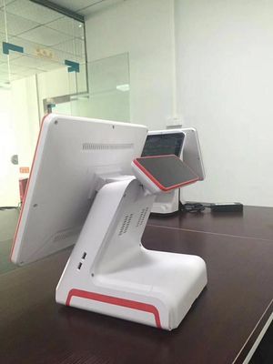 B2B-transacties met een 15 inch POS-systeem met dubbel aanraakscherm en display